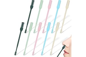CNTVO 10 Pcs Nasal Hair Cutter, 2025 New 2-in-1 Double Sided Nose Hair Trimmer, 360° Rotating Manual Nose Hair Trimmer for Men and Women, Portable Professional Nasal Remover for Home Travel Essentials