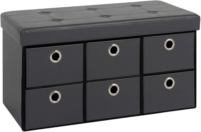 soges Otomana Plegable con reposapiés de Almacenamiento Almacenamiento