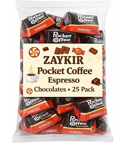 Amazon.com : Pocket Coffee Ferrero 6-18 Piece Packs (108 Piece