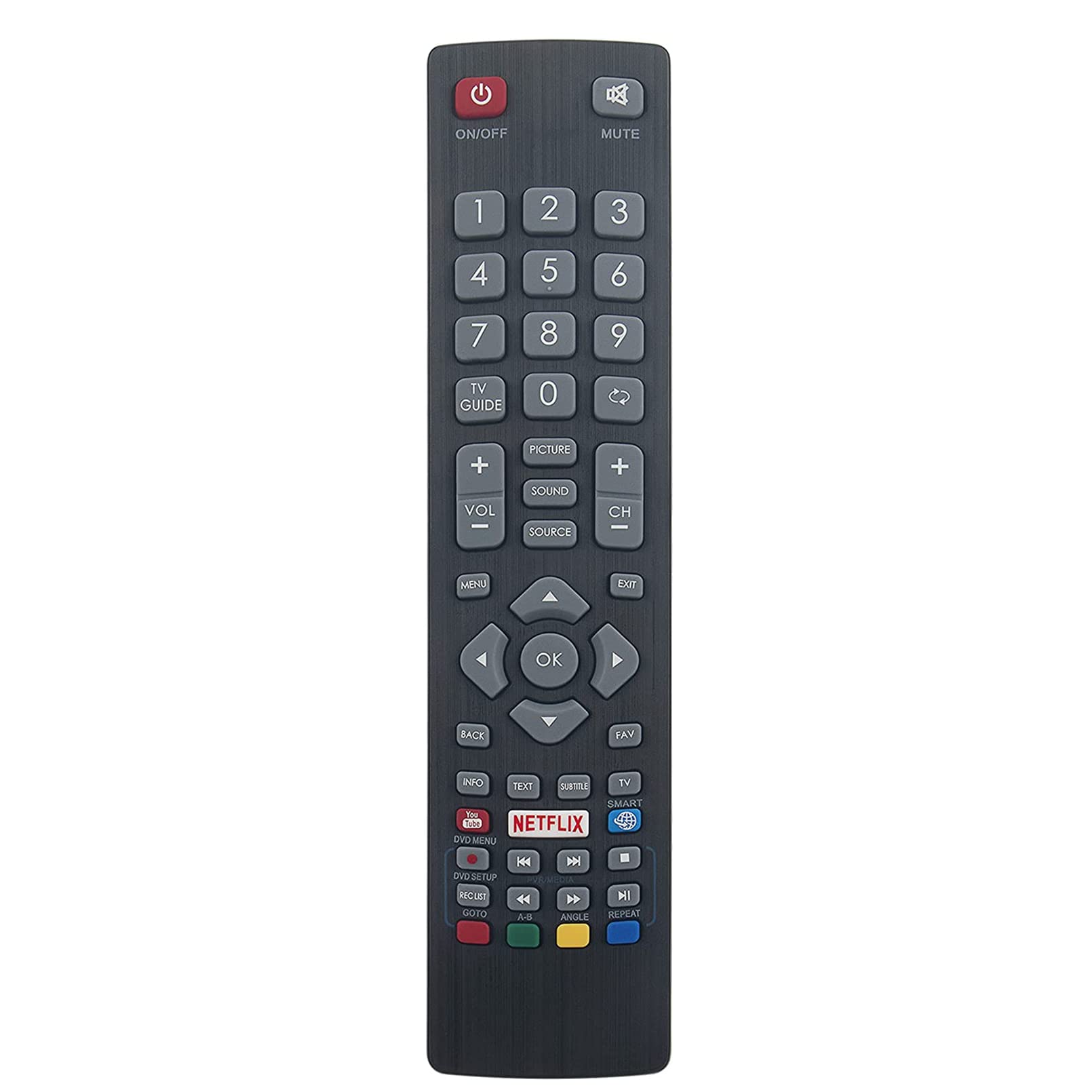 VINABTY BLFRMC0009 BLFRMC0008 Replace Remote Control Compatible with Blaupunkt TV 40/138M-GB-11B4-FEGQPX-UK 43/134M-GB-11B-FEGUX 43/134M-GB-11B-FEGPX 48/148M-GB-11B-FEGPX-UK BLF/RMC/0011N BLFRMC0011