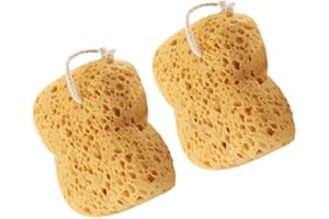 COOPHYA Body Scrubber Exfoliating Sponge 2Pcs Natural Sea Sponge Soft Texture for Shower Bath Women Men
