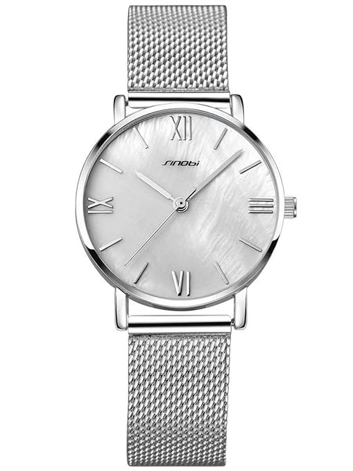 Alienwork Damen-Uhr mit Milanaise-Mesharmband