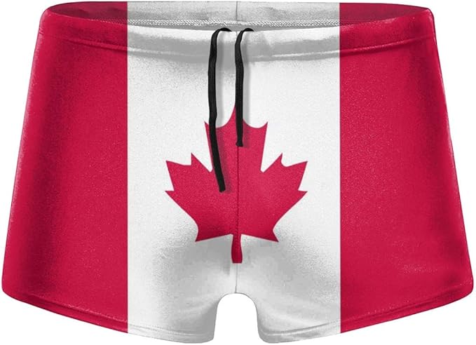 DXTDCMMe Canadian Flag Men Swimwear Swimsuits Surf Board Boxer Shorts