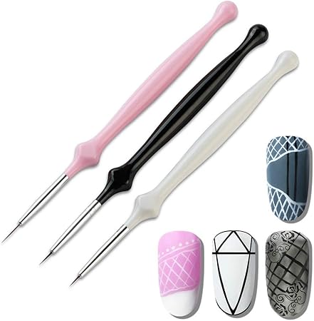 Amazon ネイルアート用品 グレート3 Pcsネイルアートブラシ線画uvジェルポリッシュアクリルペンマニキュアネイルツール Chenliangpo ネイル道具 ケアツール 通販