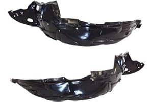 Titanium Plus Autoparts Front Left & Right Side Fender Liner Compatible With 2006-2011 HONDA Civic Coupe HO1250106 HO1251106