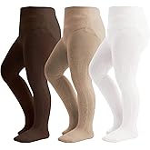 hakugoo Baby Tights Toddler Cable Knit Leggings 2/3 Pack Cotton Seamless Stockings Pantyhose for Infants Toddlers