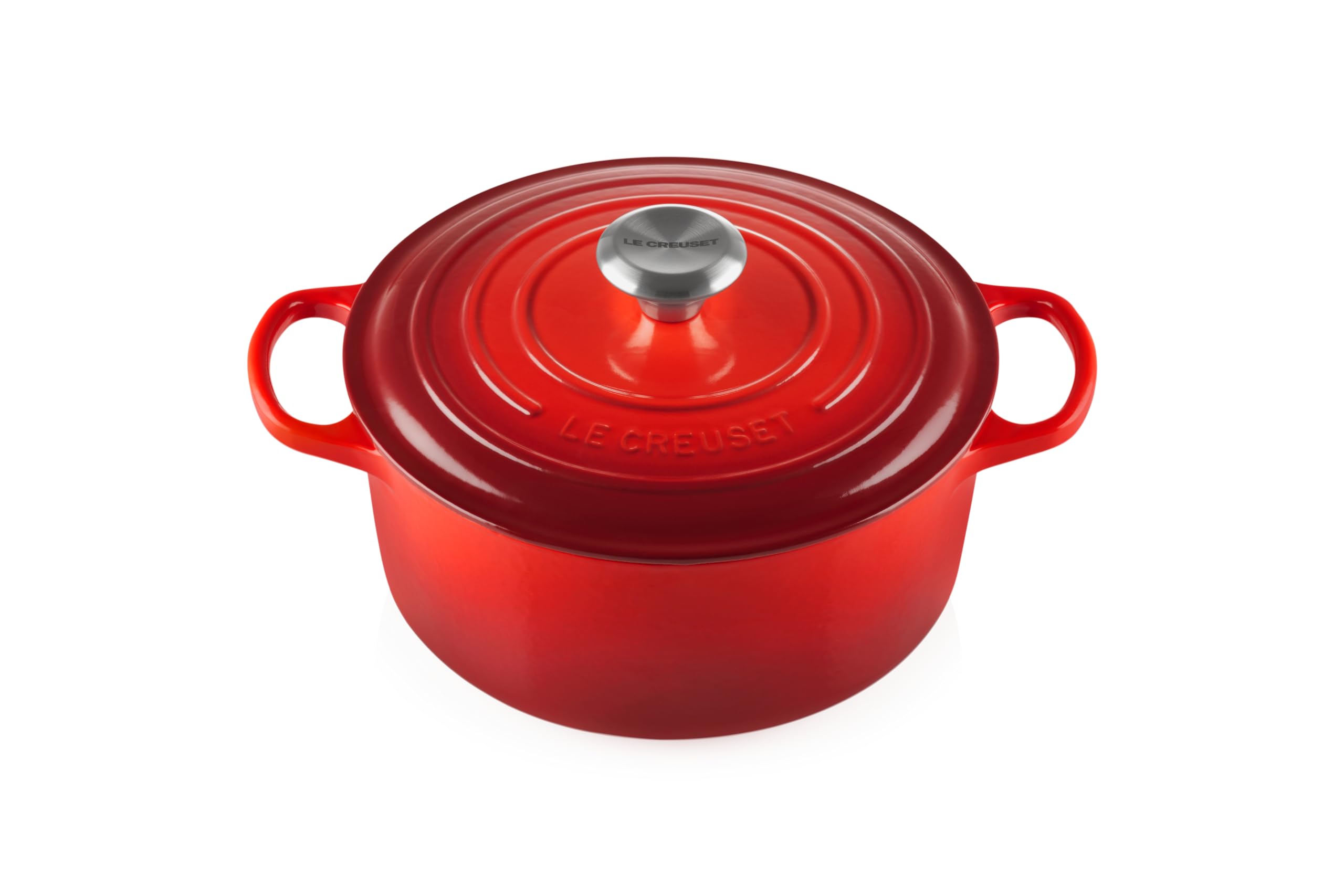 Photo 1 of ***VERY USED*** Le Creuset Enameled Cast Iron Signature Round Dutch Oven, 4.5 qt., Cerise