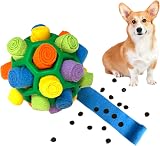 CIIVURR Snuffle Ball Dog Toy Interactive Puzzle Enrichment Green Rainbow view 1