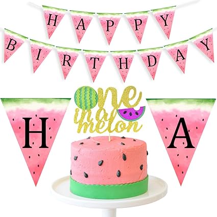 Amazon Com Watermelon 1st Birthday Decorations One In A Melon