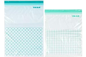 [60-Pack] Reusable Resealable Storage Bags – 2 Sets of 30 Freezer-Safe Bags (30 × 6L & 30 × 4.5L), Double-Seal Leakproof Food