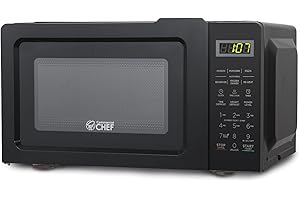 Commercial Chef CHM770B 700 Watt Counter Top Microwave Oven, 0.7 Cubic Feet, Black Cabinet