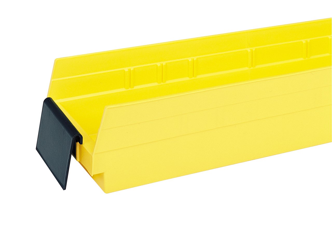 Akro-Mils 40410 Extended Label Holder for Shelf Bins, Black, 24-Pack