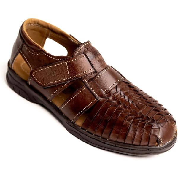 Leather Italian Sandals Men 12D Brown Genuine Leather Woven Shoe Handmade Cruise Leather Italian Sandals Mens Brown Genuine Leather Strappy  main image 4