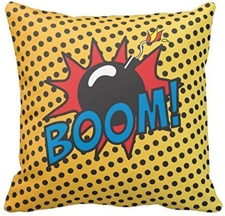 Generic Book Crash, Boom Pillow Cover 18 x 18 Inches Holiday Pillowcases
