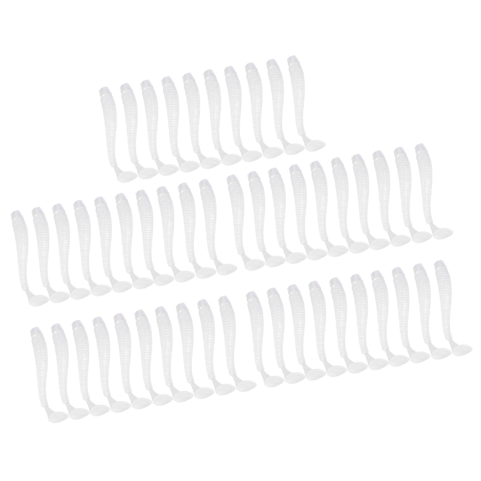 Soft Plastic Fishing Lures, Fishing Lures Set, 50PCS Soft Plastic Fishing Tackle Tail Soft Fishing Lure for Outdoor Fishing Adventure