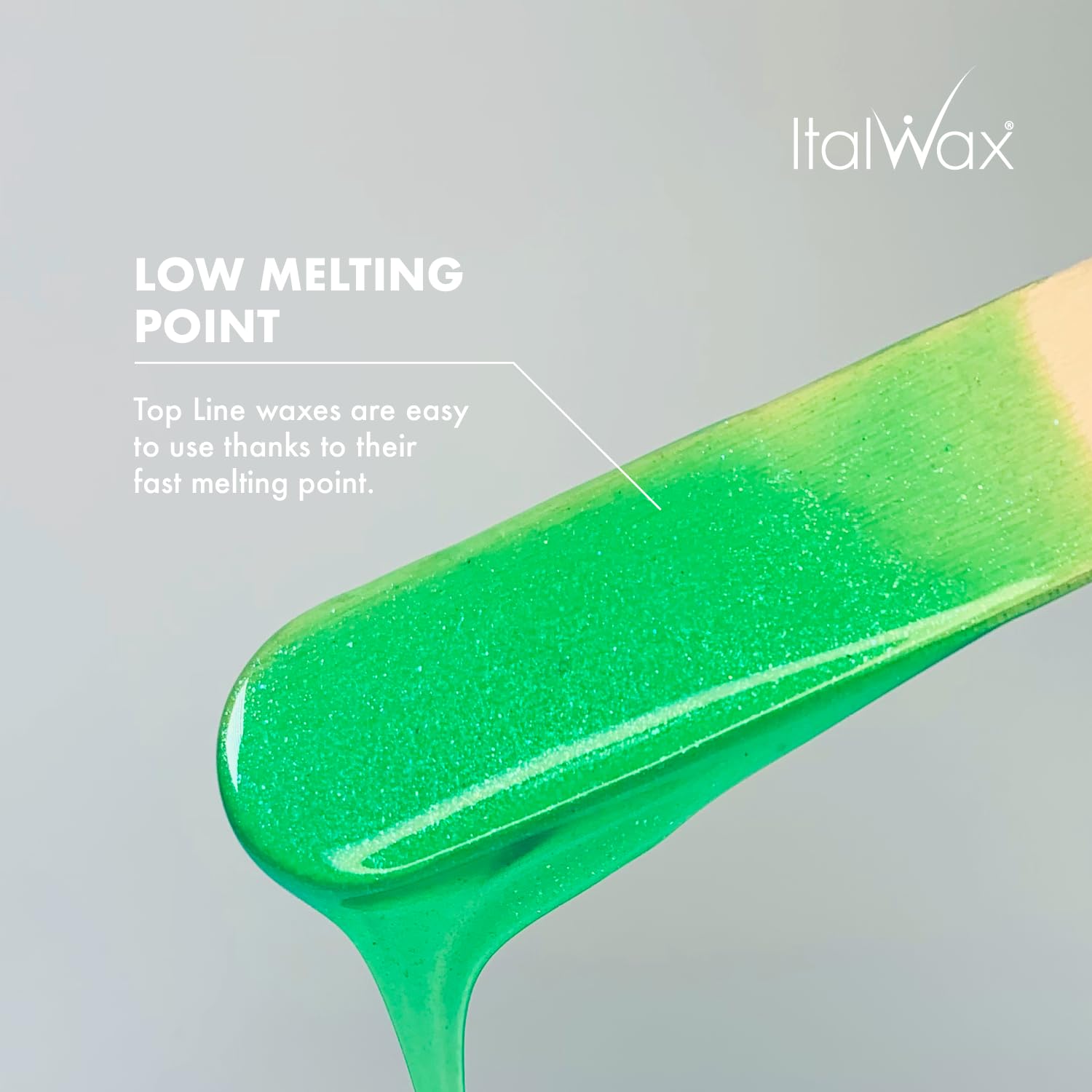 Italwax Top Line Emerald - 750g / 1.65lb - Hard wax beads for hair removal - Scent free - Synthetic formulation ideal for sensitive skins - Recommended for the Bikini Area and Armpits