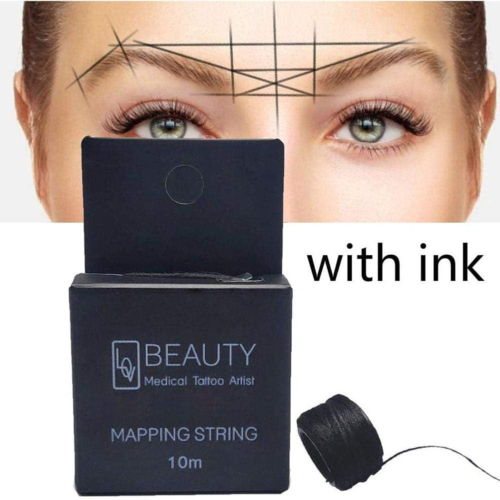 PreInked Eyebrow Mapping String, 10 meters Microblading Micronumbing