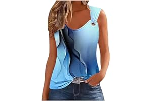jxsoyen Tank Top for Women Trendy Color Block Sleeveless Top Flowy Pleated Tunic Tank Tops for Women Loose Fit Summer Clothes