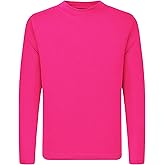 QBK 4T to Youth Neon Shirt Kids UPF 50+ Dry Fit Athletic Long Sleeve T Shirts for Boys and Girls-Moisture Wicking Rash Guard