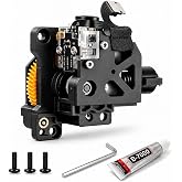 Hardened Steel Extruder Unit for Bambu Lab P1P P1S 3D Printer, Upgraded Dual Gear Extruder Assembly with Filament Run-Out Detection, High Torque Feeding System Replacement Accessory