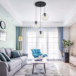 LMSOD Globe Pendant Light, Modern Hanging Lighting