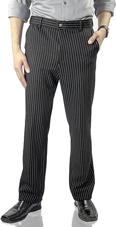 black pinstripe pants