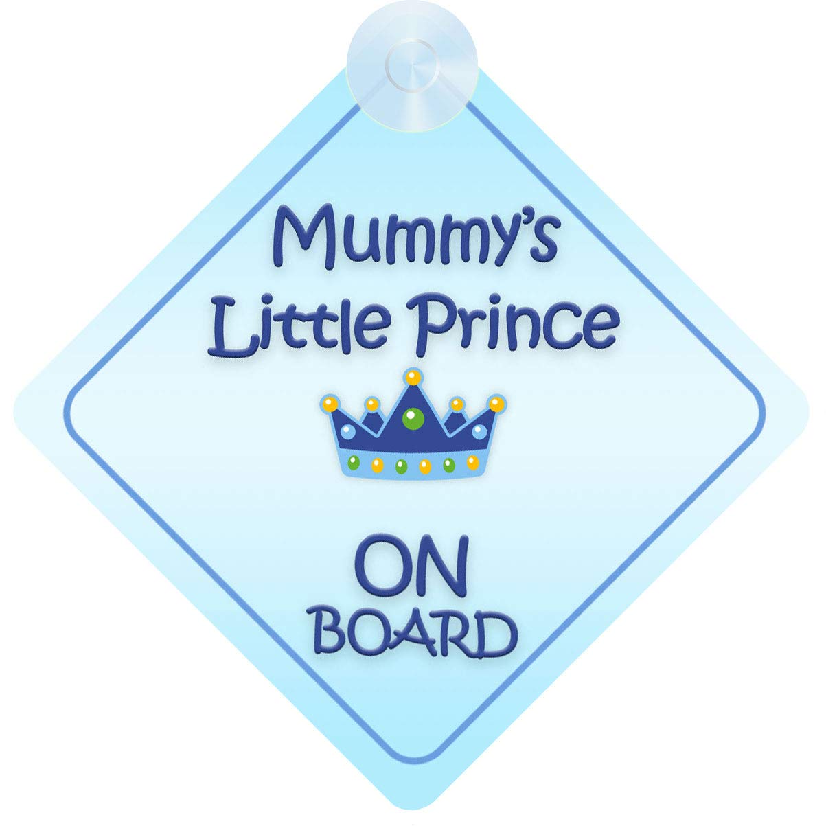 Mummy's Little Prince on Board Car Sign for Children/Baby Boys Non Personalised Character Theme