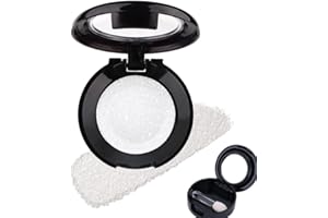 CAKAILA Single Pearl White Matte Shimmer Eyeshadow,Bright High Pigment Intense Monochrome Eye Shadow,Comes With Eyeshadow Brush and Mirror,24 Hour Eye Makeup Longwear Waterproof,Blendable