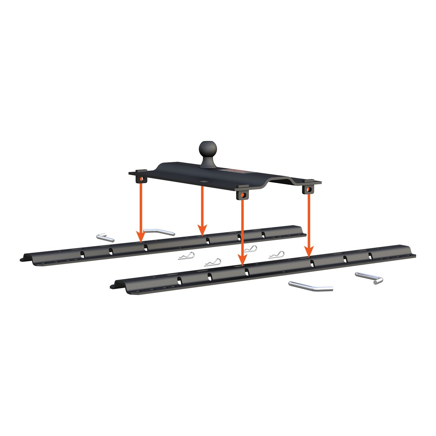 Amazon.com: Curt 16055 Black Bent Plate Gooseneck Adapter (Fits All  Industry-Standard 5th Wheel Hitch Rails, 25,000 lbs. GTW, 2-5/16" Ball):  Automotive