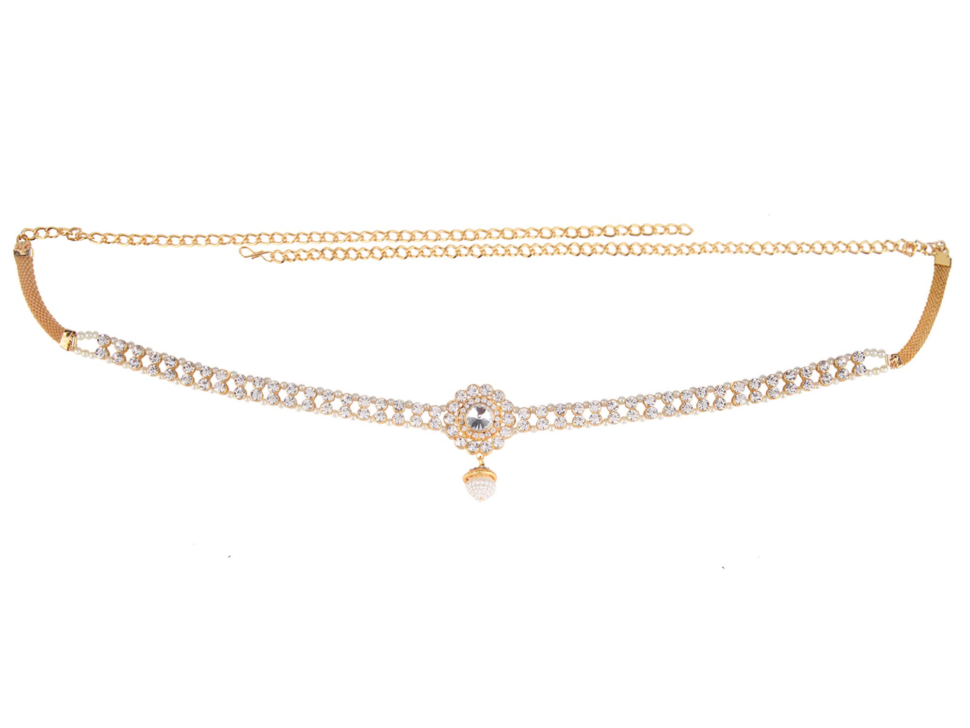 Efulgenz Kamarbandh for Women Indian Bollywood Vintage Waist Belt Belly Chain Kamarbandh Bridal Dangle Tassel Body Jewelry, adjustable, Crystal, No Gemstone