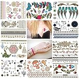 NUOLUX Temporary Tattoos Flash Tattoos 10 Sheets Waterproof