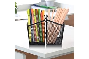 2pcs Strong Magnetic Metal Mesh Holder, Office Organizer for Refrigerator, Whiteboard, Locker Accessories