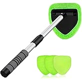 XINDELL 24-inch Windshield Cleaner Tool – Upgrade Large Head Car Interior&Exterior Window Cleaning Kit with Extendable Handle