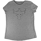 Under Armour Womens Project Rock Brahma Bull Tee Shirt (X-Small) Gray/Black