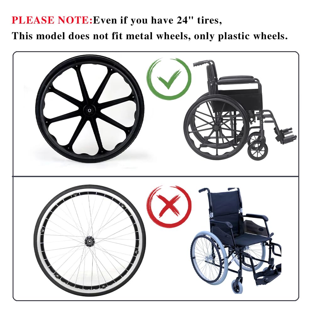 Migeek Wheelchair Rear Wheel Replacement Tire, 24 