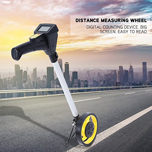 Digital Display Measuring Wheel - Large Digital LCD Display - Foldable Digital Distance Measuring Wheel Measure Road Land Builders Workers - with a Carrying Bag
