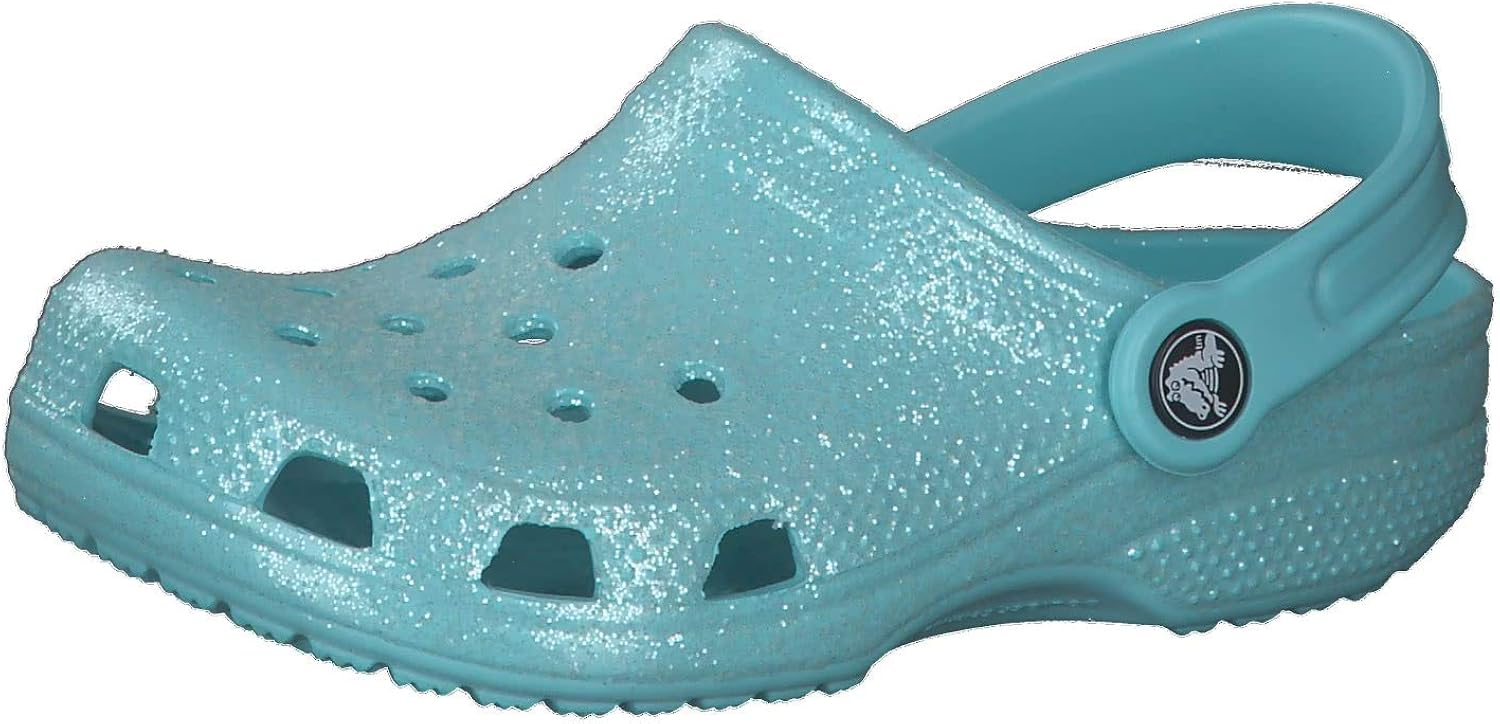 Crocs Classic Glitter Clog, Ice Blue, 6 UK Child Amazon.co.uk Shoes