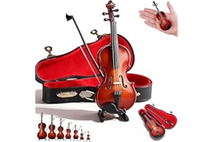 Playable Tiny Violin Figurine,The Worlds Smallest Miniature Musical Instrument with Sound and Sad Music,Mini Musical Instrume
