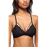 Kylie Lace Bralette for Women, Unpadded and Unlined Wireless Bra, Perfect Everyday Strappy Lingerie