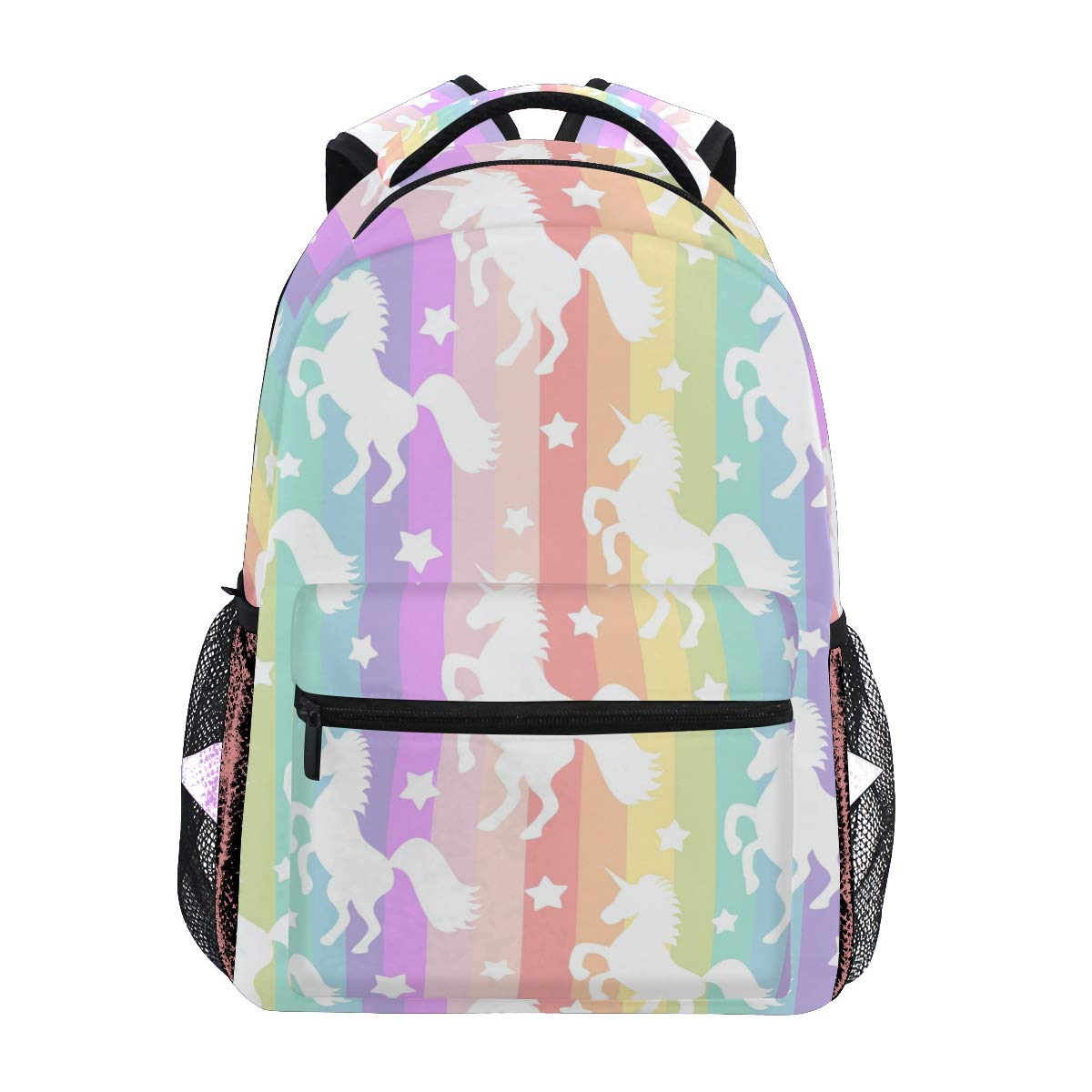 ALAZA Girls Unicorn Backpacks for School Galaxy Pony Horse Rainbow Star Bookbags for Kids Teen Toddler Fashion Daypack Rucksack Travel Laptop Bag — image 1