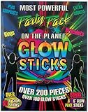 200 Pieces Glow Sticks Party Pack with Connectors