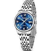 Taxau Womens Watch Luxury Dress Gold Silver Two Tone Stainless Steel Watches for Women Waterproof Small Simple Easy Read Ladies Watch Dainty Analog Quartz Women's Wrist Watches Reloj para Mujer