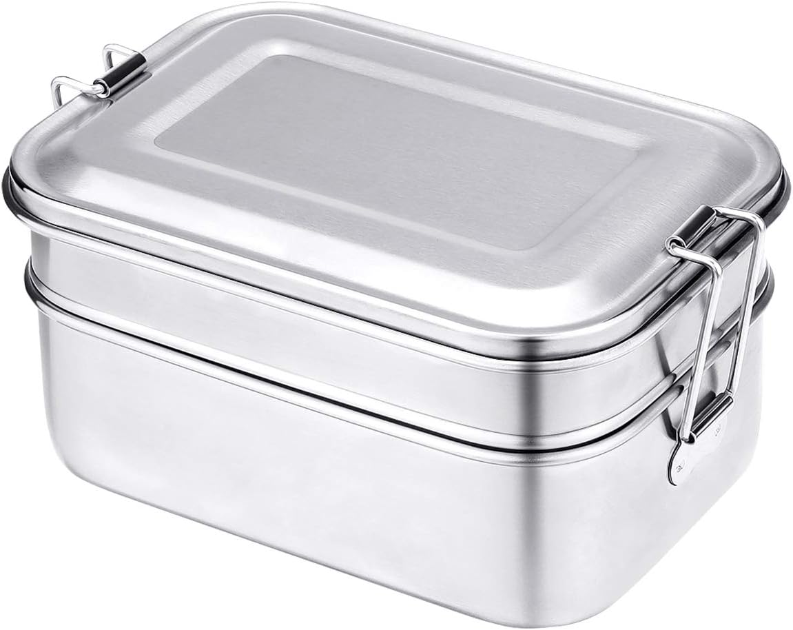 Boîte Bento Inox, Boîte Bento Étanche, Lunch Box Facile Nettoyer, Avec