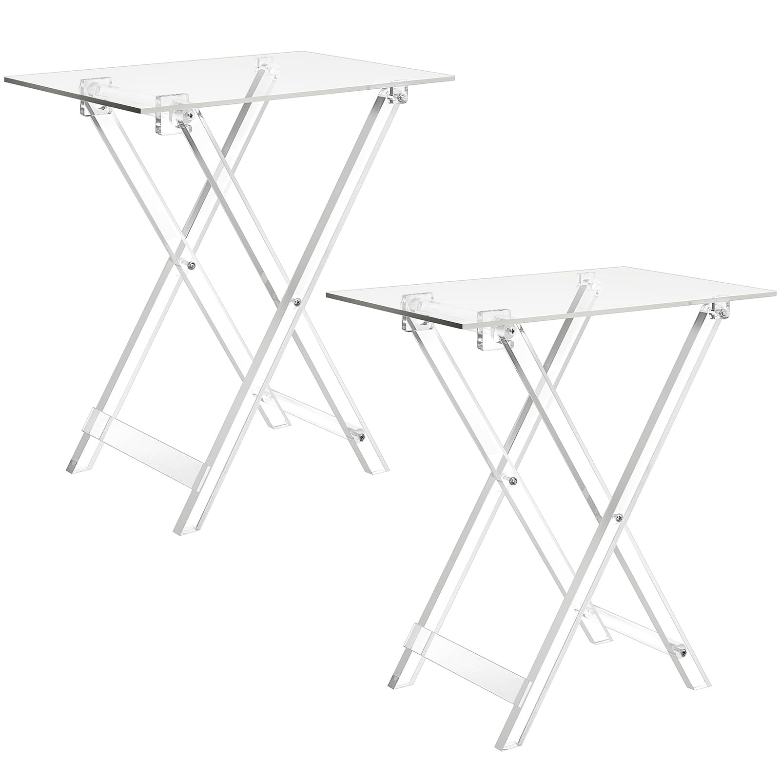 **ONLY ONE/HAS CRACKS ON TOP TWO SIDES**Beeveer 2 Pcs Acrylic Foldable ...