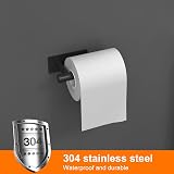 Ibergrif MK34052B Black Chrome Toilet Roll Holder, Self Adhesive, No Drilling view 4
