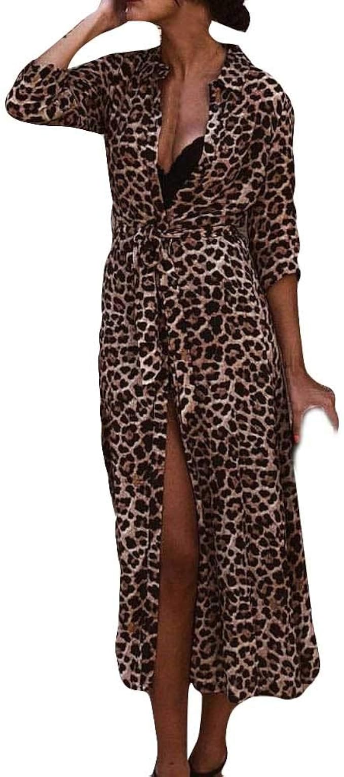 leopard print holiday dress