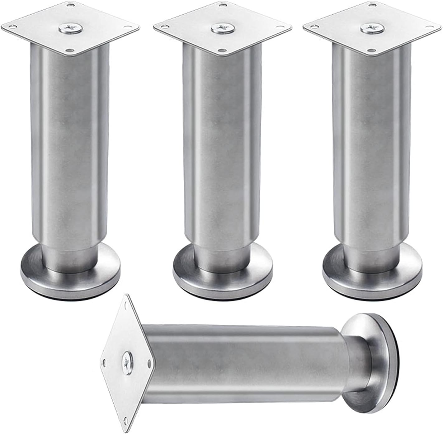 Set of 4 Adjustable Furniture Legs,Modern Metal Furniture Feet