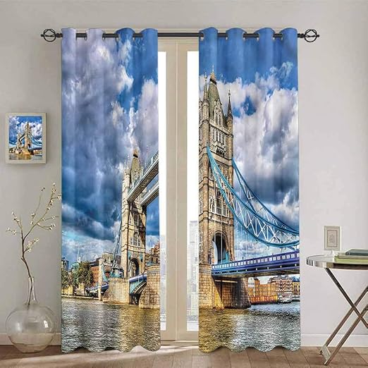 Amazon Com Doneeckl London Room Darkened Curtain British Uk