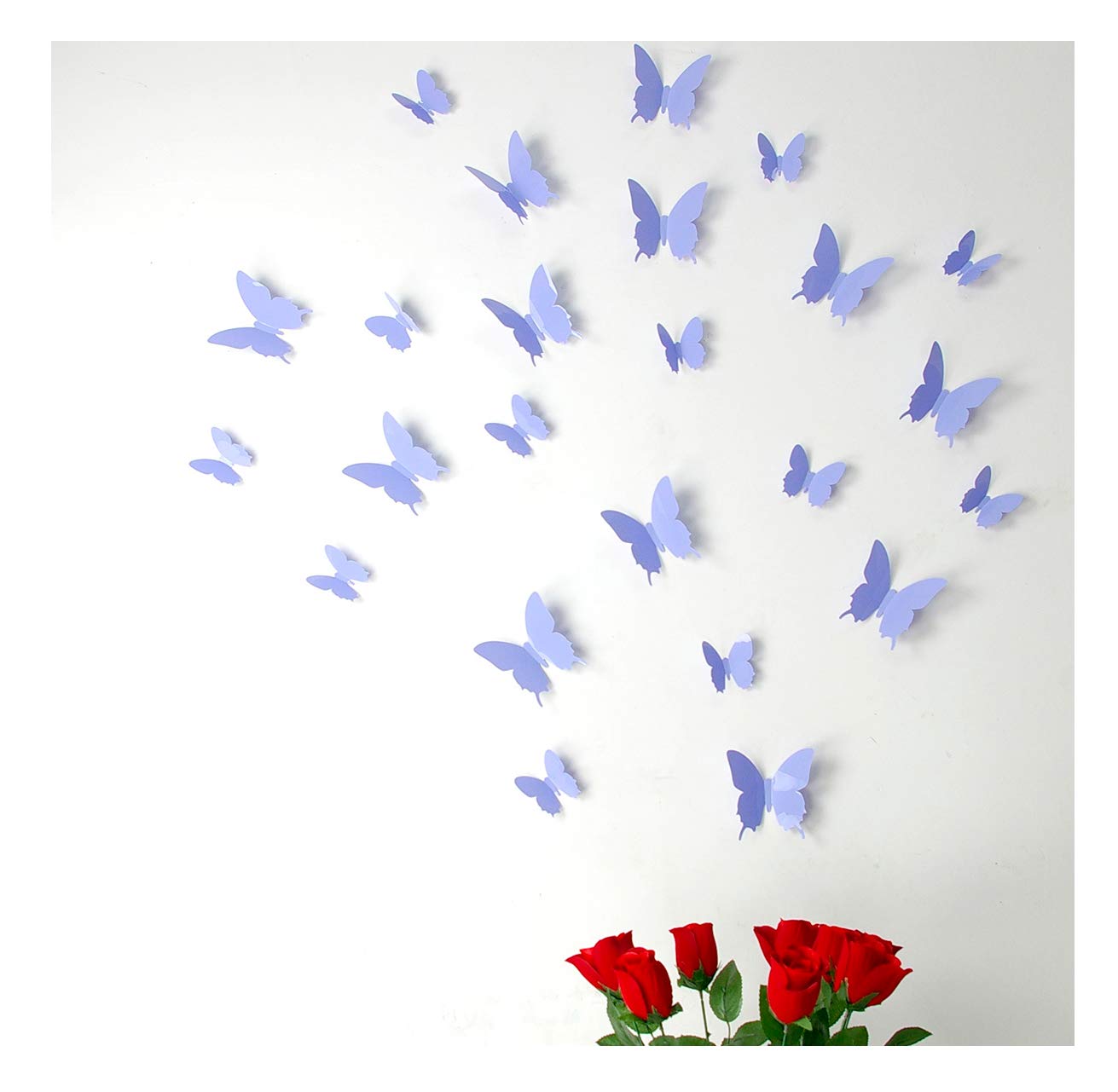 Ambiance-Live Set of 12 3D Lavender Butterfly Stickers