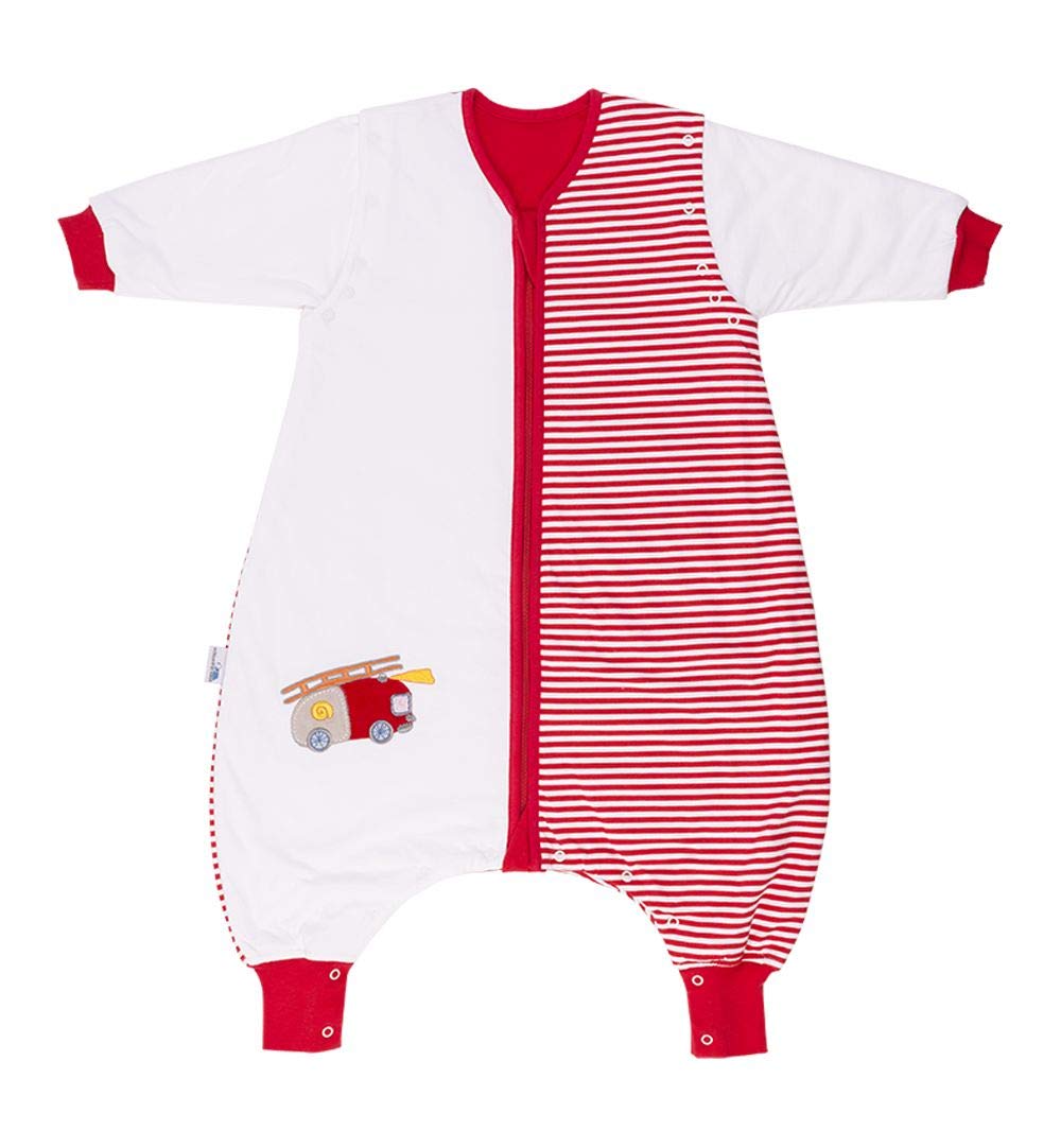 Slumbersac Standard Baby Sleeping Bag with Feet and Removable Long Sleeves 2.5 Tog - Fire Engine - 18-24 months/90cm